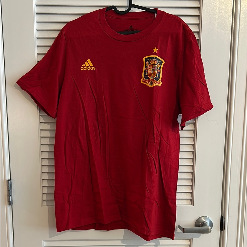 Adidas Red Short Sleeve Tee Vibrant Performance